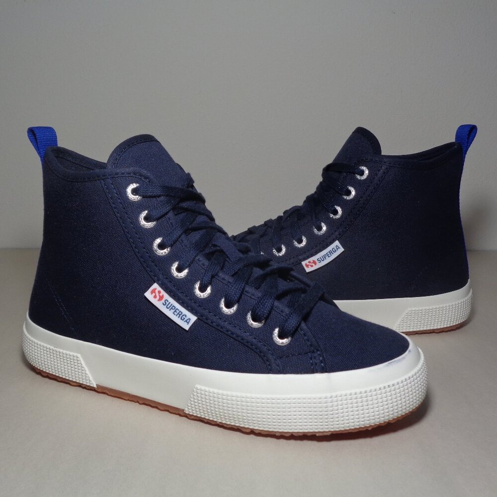 Superga Size 7.5 M / 2750 MID COTTON / Navy Blue / Sneakers New Women's Shoes